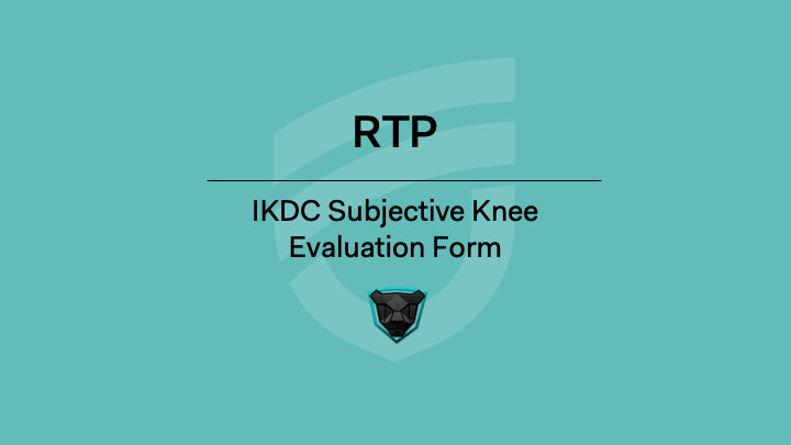 RTP - IKDC Subjective Knee Evaluation Form